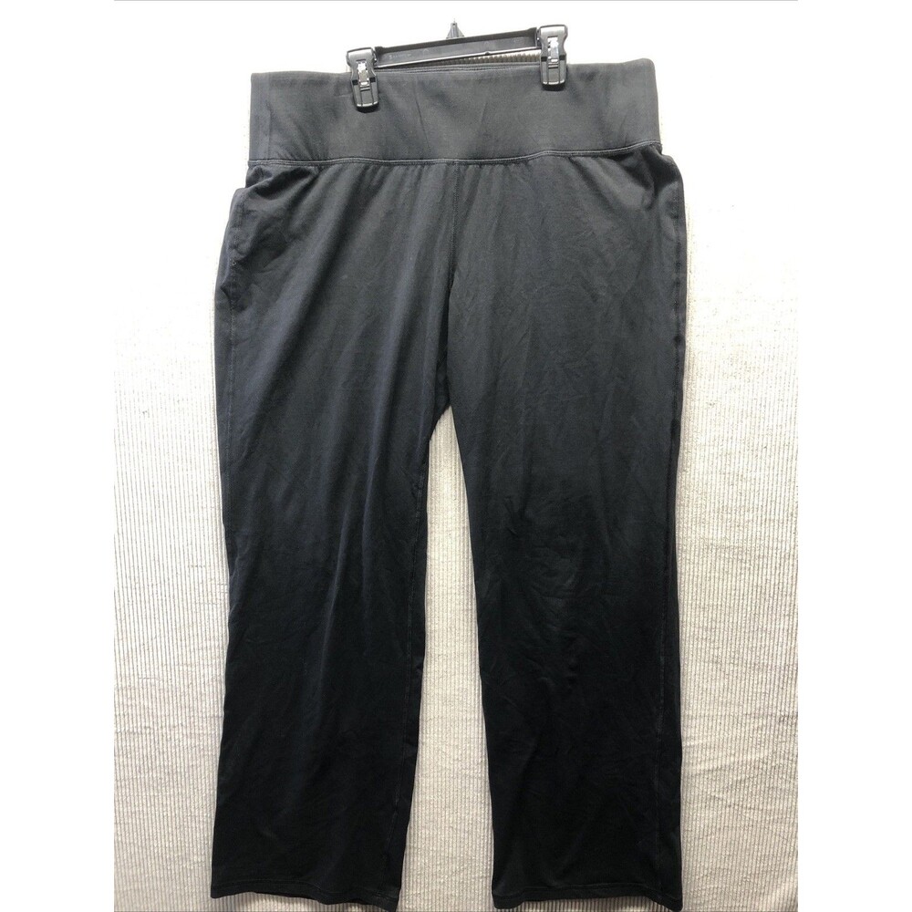 LIVI Womens Lounge Pants Size 22/24L Black Plus Size Athleisure Activewear
